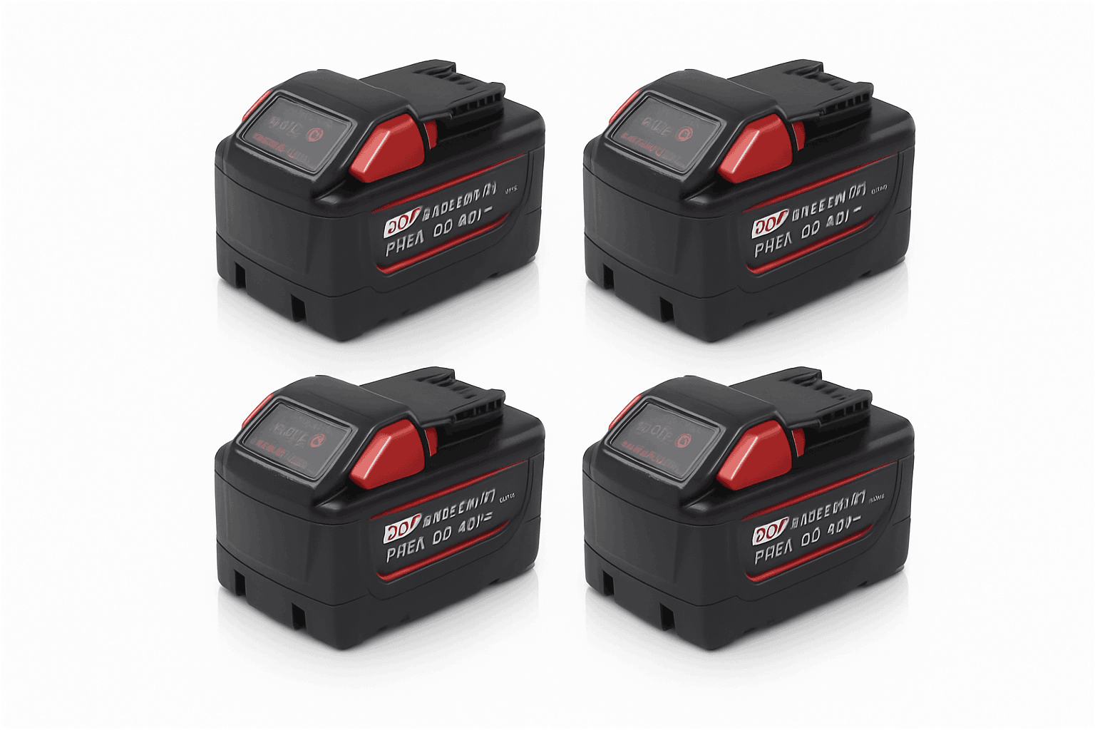4-Pack 18V 12.0Ah Lithium-Ion Cordless Battery Replacement-Red / United States