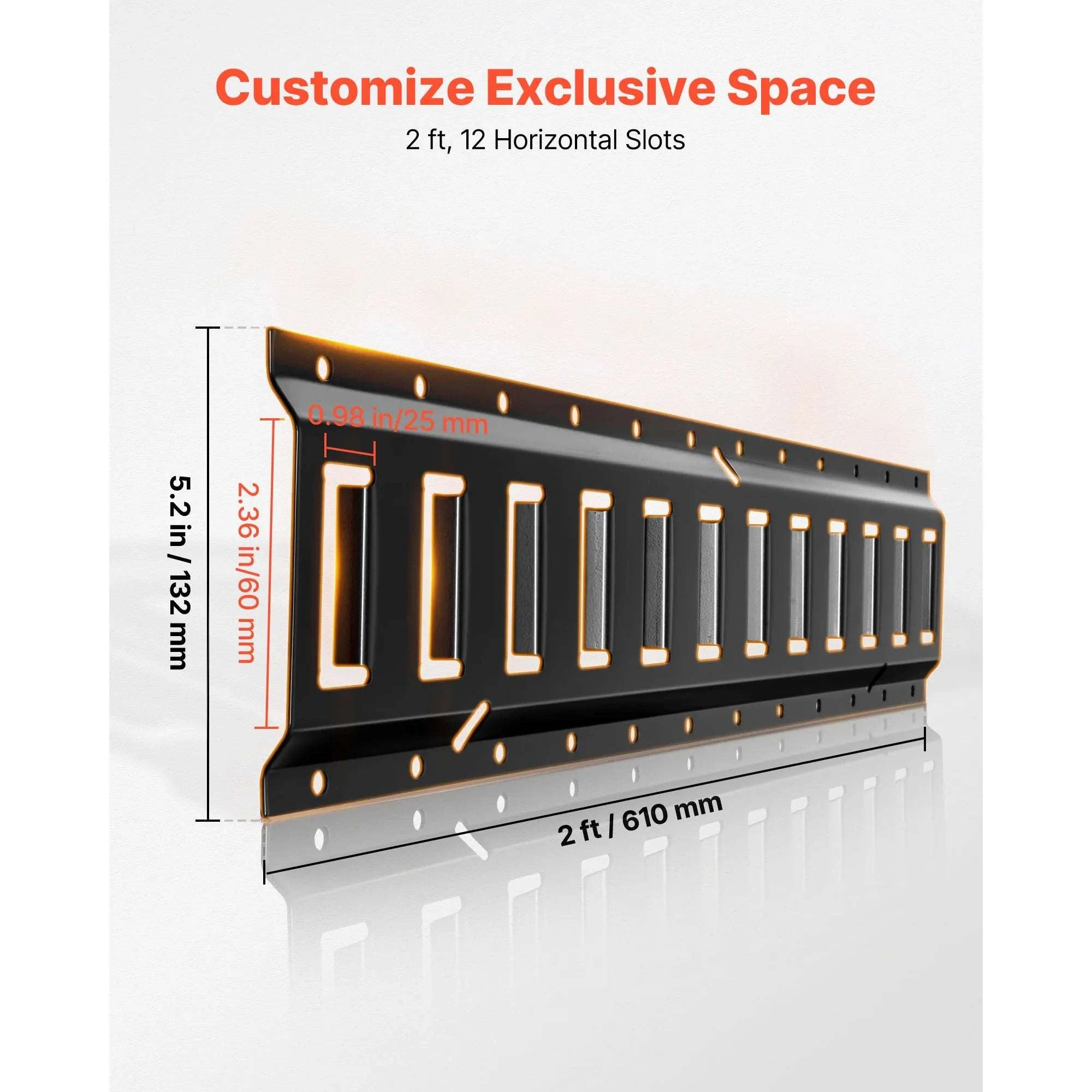4 Pack 2ft E-Track Tie-Down Rail Kit with Rings & Anchors-4 Pack / United States