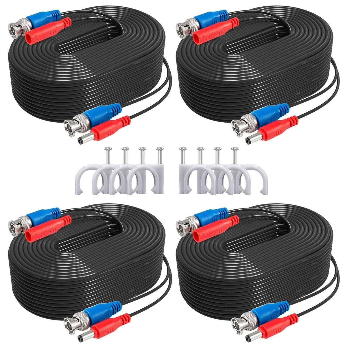 4-Pack 30M BNC Video Power Cable for CCTV Security Systems-30m / United States