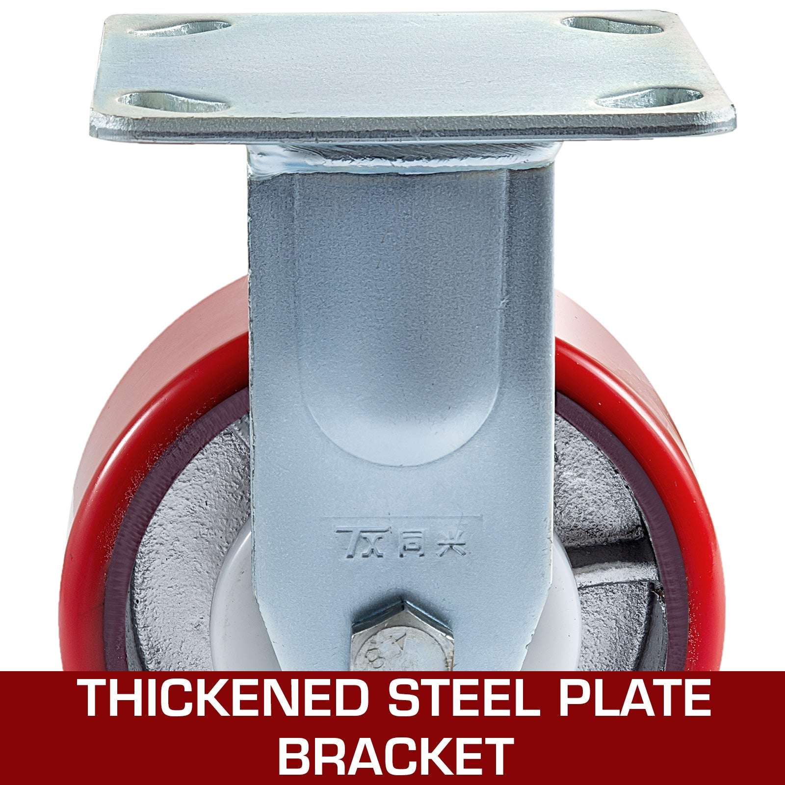 4 Pack Heavy Duty 6" Polyurethane Caster Wheels with Brakes-6in / United States