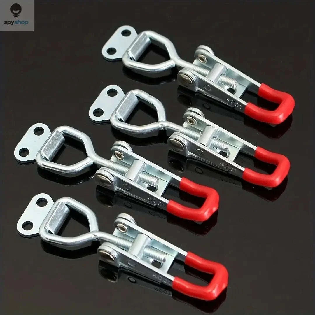 4 Pack Heavy Duty Adjustable Strap Latch Clamps-Red