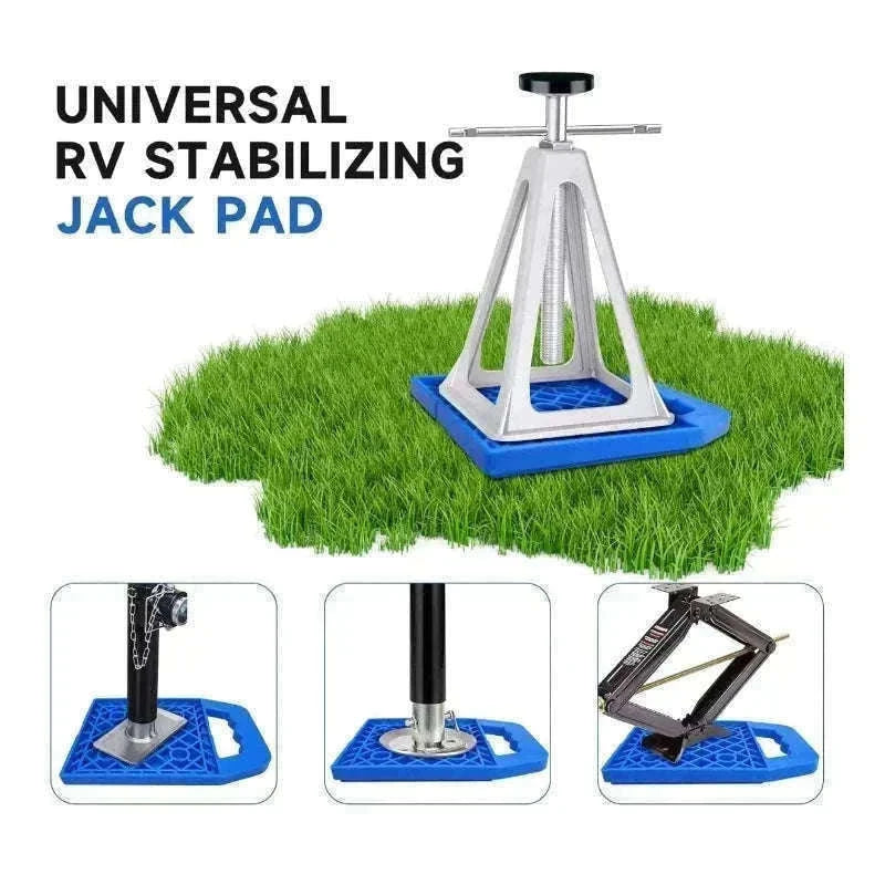 4-Pack RV Stabilizing Jack Pads with Handle for Camper and Travel Trailer-4Pcs Yellow