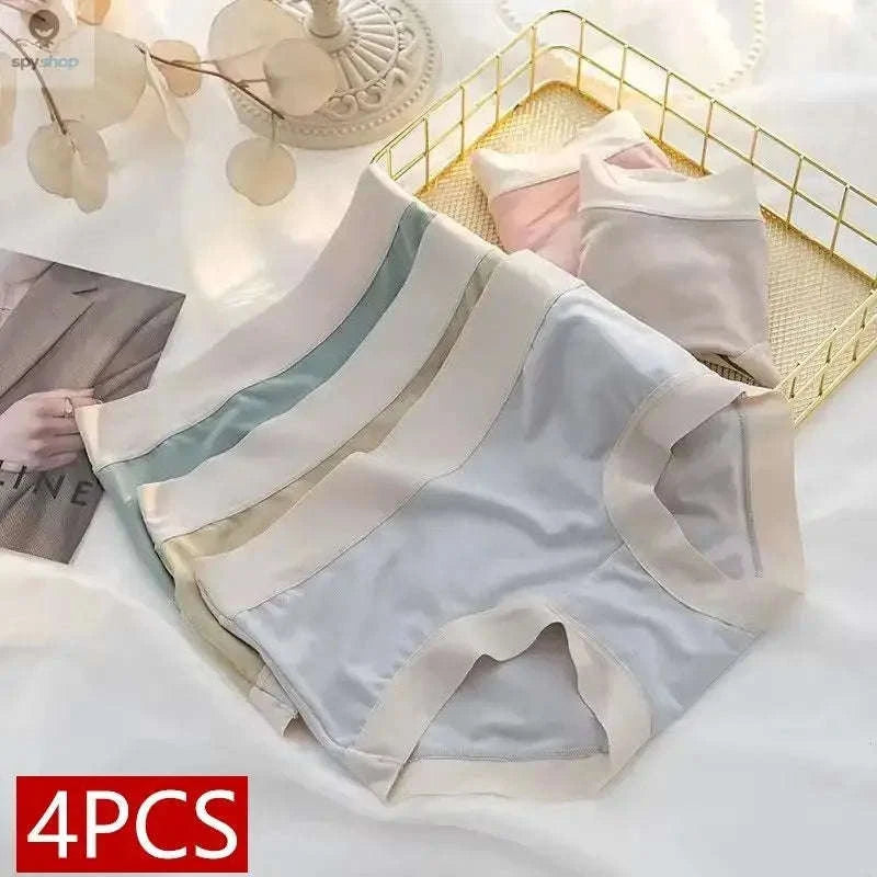 4-Pack Women's Seamless Modal Briefs-L / YellowGreenGrayApri / 4pcs