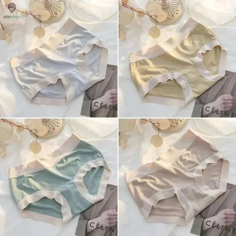 4-Pack Women's Seamless Modal Briefs-L / YellowGreenGrayApri / 4pcs