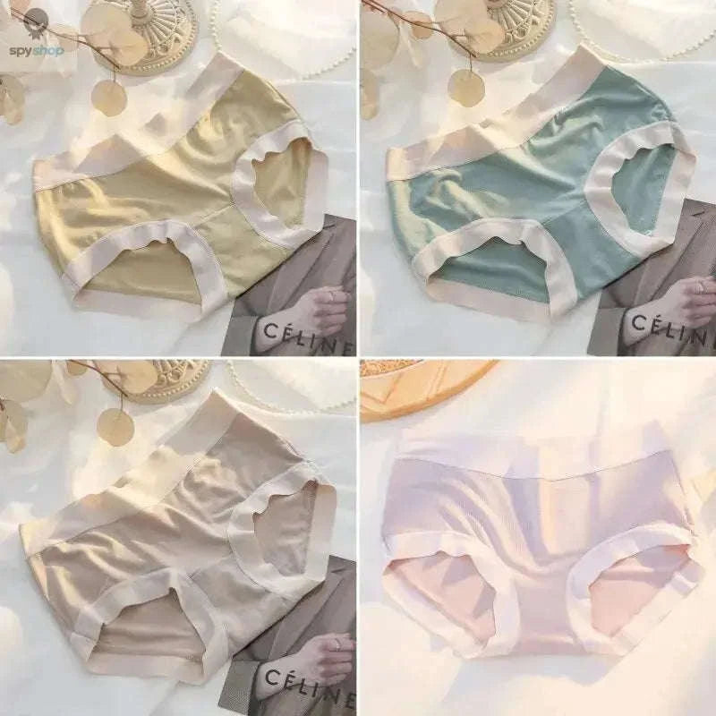 4-Pack Women's Seamless Modal Briefs-L / YellowGreenGrayApri / 4pcs