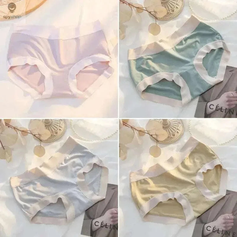 4-Pack Women's Seamless Modal Briefs-L / YellowGreenGrayApri / 4pcs