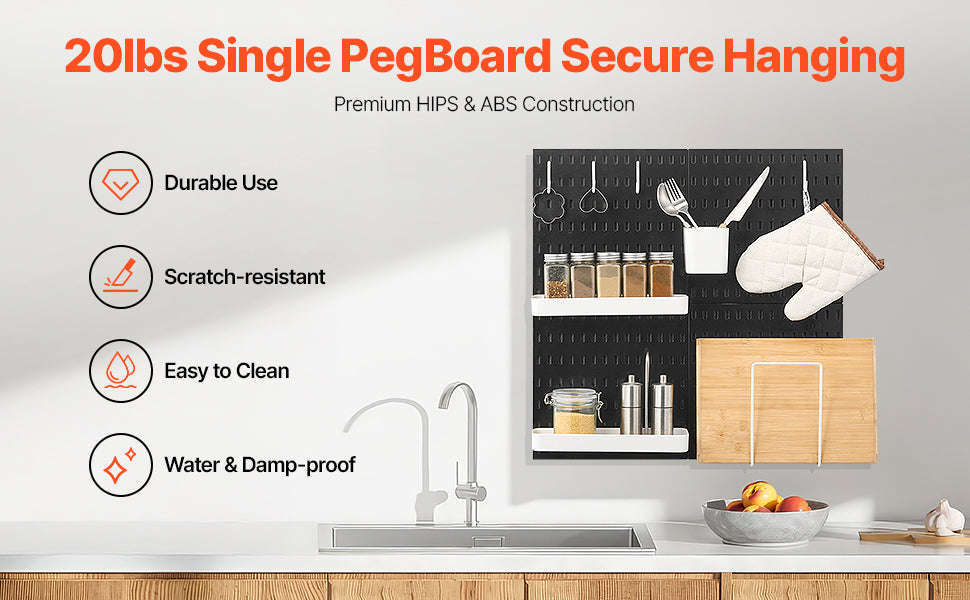 4-Piece 11 x 11 in Plastic Pegboard Wall Panels-4pcs 11x11in / france