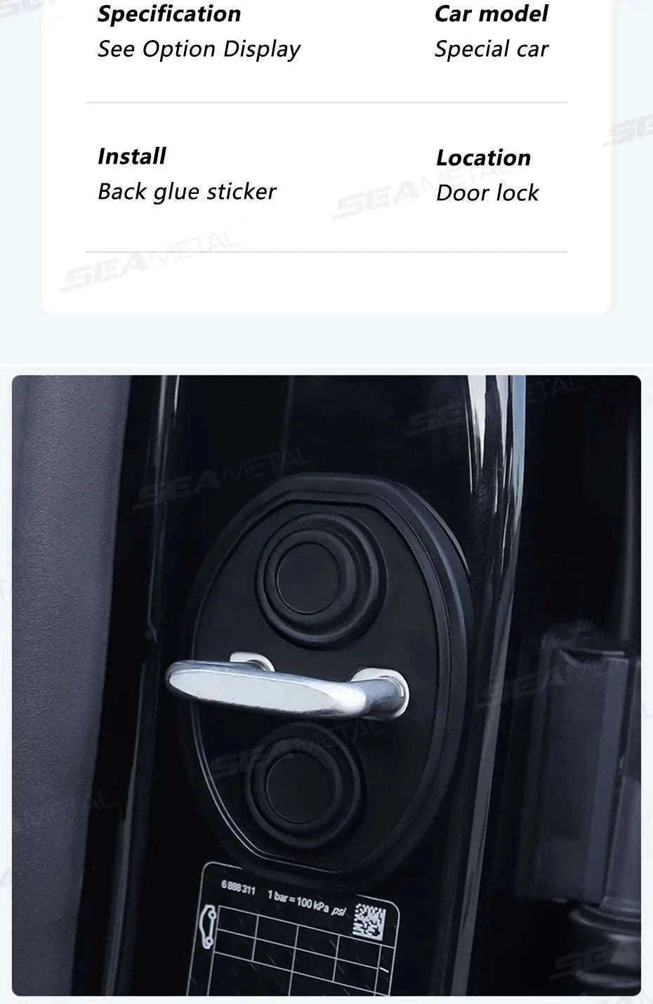 4-Piece Car Door Lock Protector Cover-4pcs