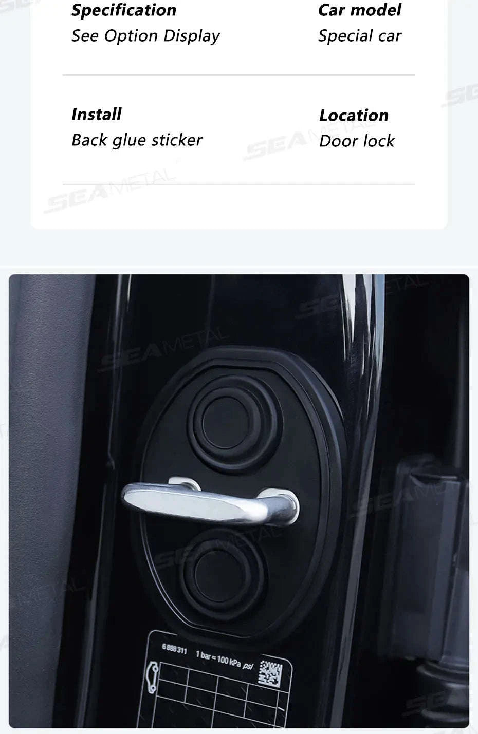 4-Piece Car Door Lock Protector Cover-4pcs