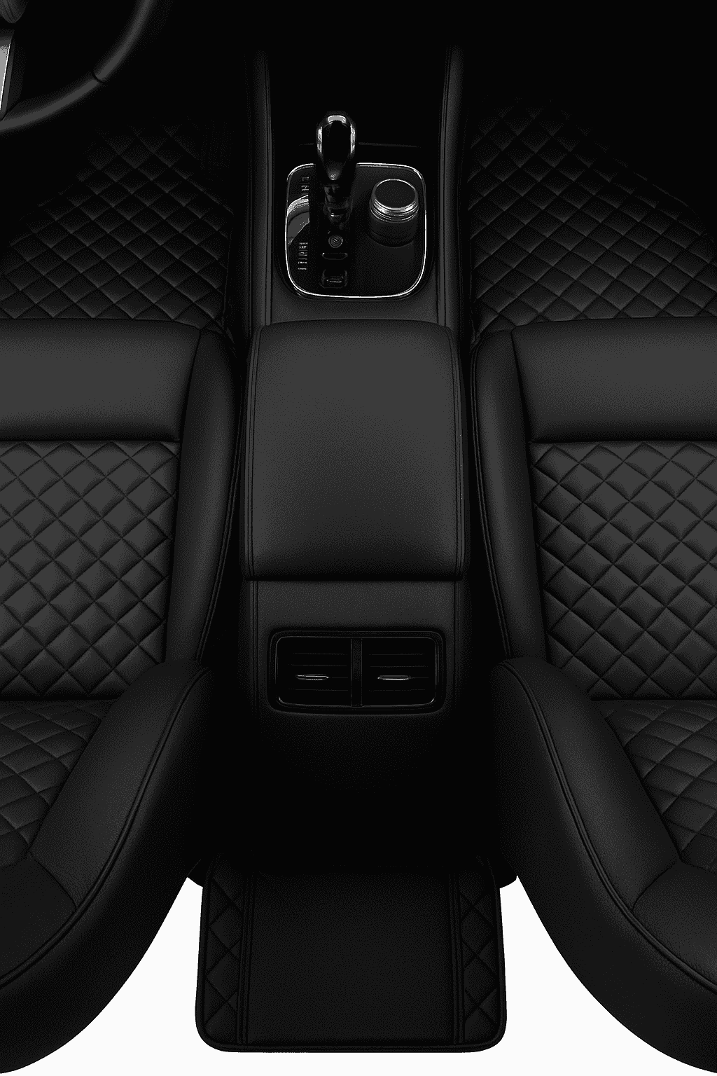 4-Piece Universal Car Floor Mat Set-Black Gold