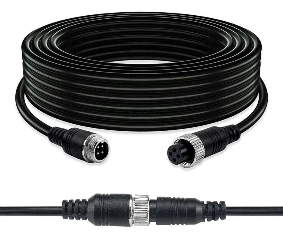 4-Pin Aviation Extension Video Cable for Vehicle Camera Monitor Connection-15m