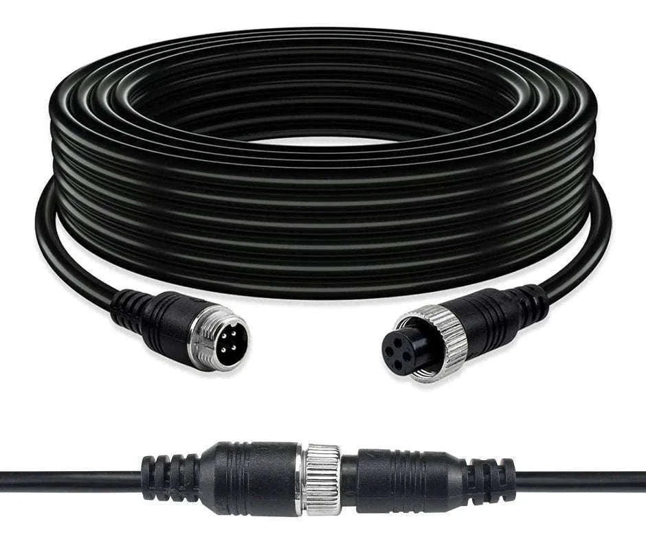 4-Pin Aviation Extension Video Cable for Vehicle Camera Monitor Connection-15m