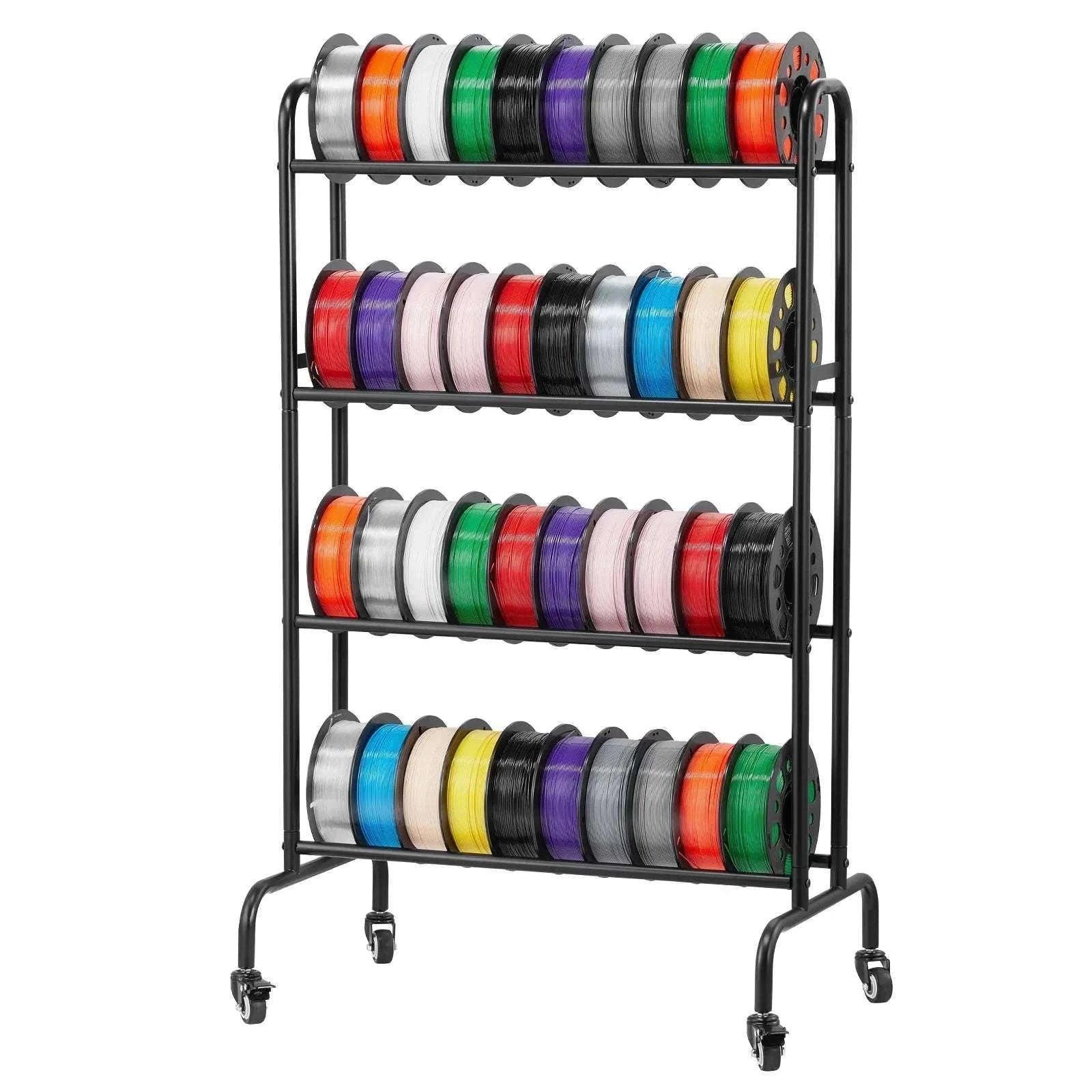 4-Tier 3D Printer Filament Storage Rack with Wheels (40 Spools)-4 Tier / United States