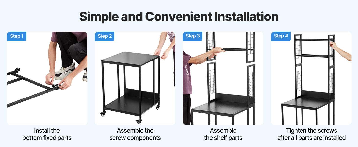 4-Tier 3D Printer Filament Storage Rack with Wheels & Stand-4 Tier / United States