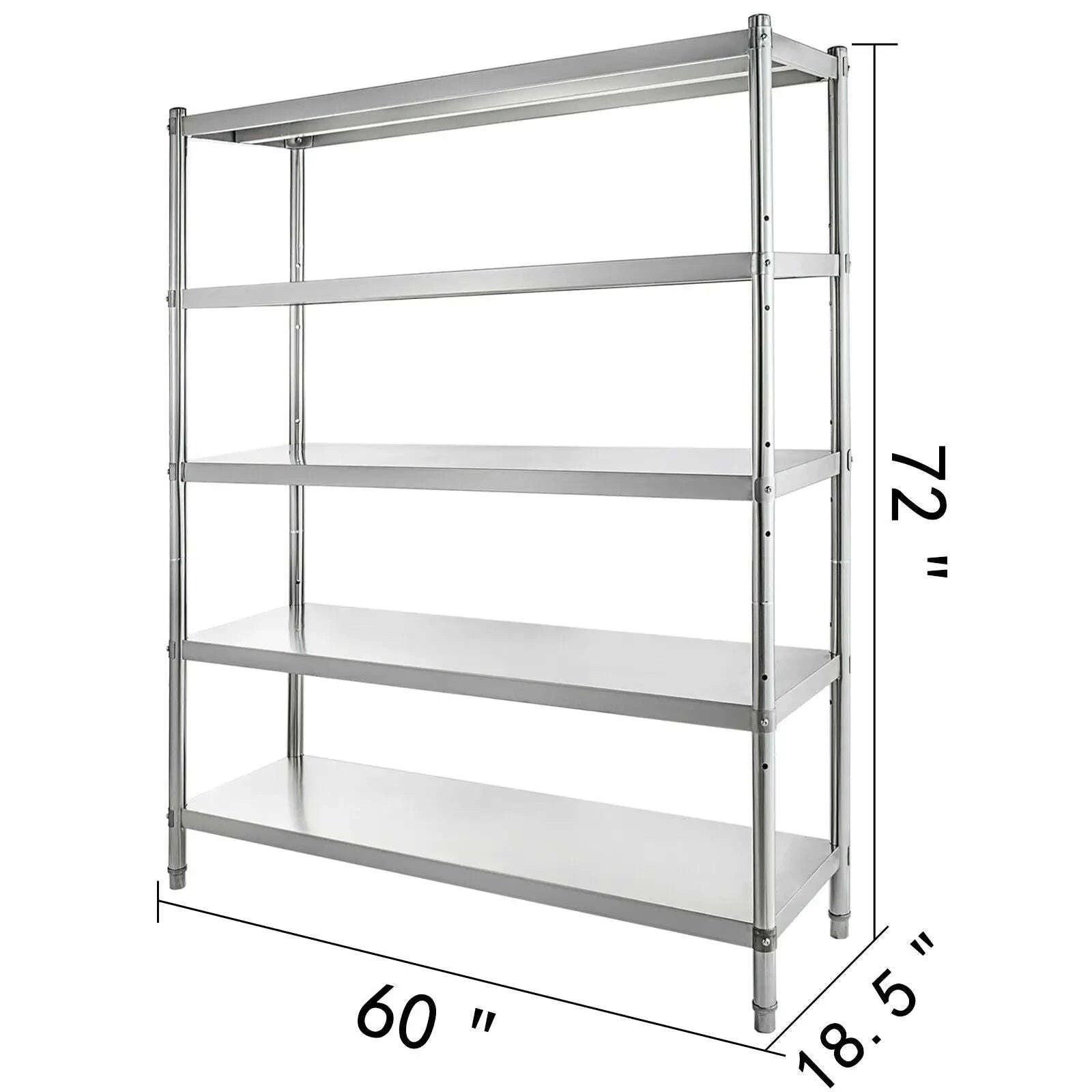 4-Tier Stainless Steel Storage Rack for Kitchen, Garage & Warehouse-4 Tier 45in x 17in / spain