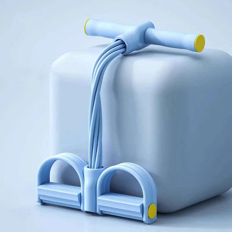 4‑Tube Resistance Bands Yoga Pedal Puller for Home Fitness-C058-5 Blue 1PCS / China Mainland