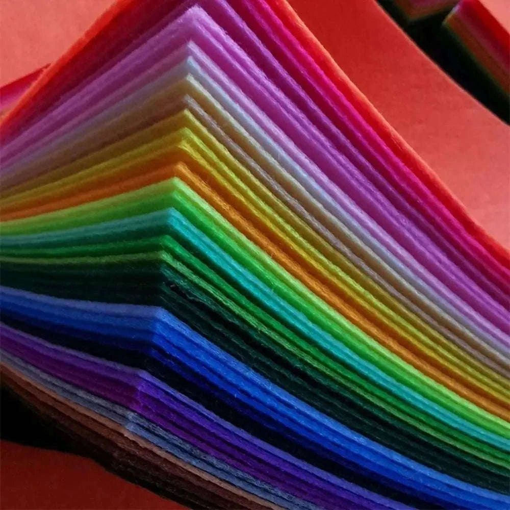 40-Color Soft Felt Fabric Sheets for DIY Crafting-15x15cm 40pcs / China Mainland
