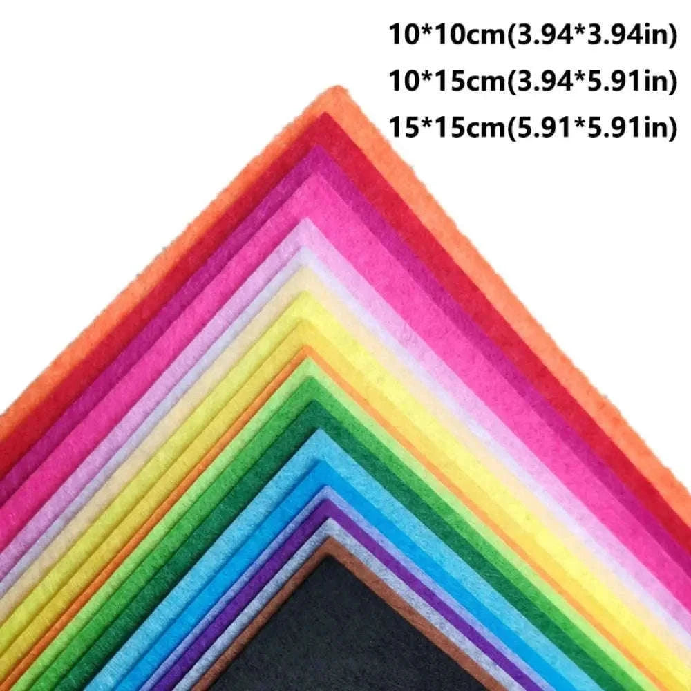40-Color Soft Felt Fabric Sheets for DIY Crafting-15x15cm 40pcs / China Mainland