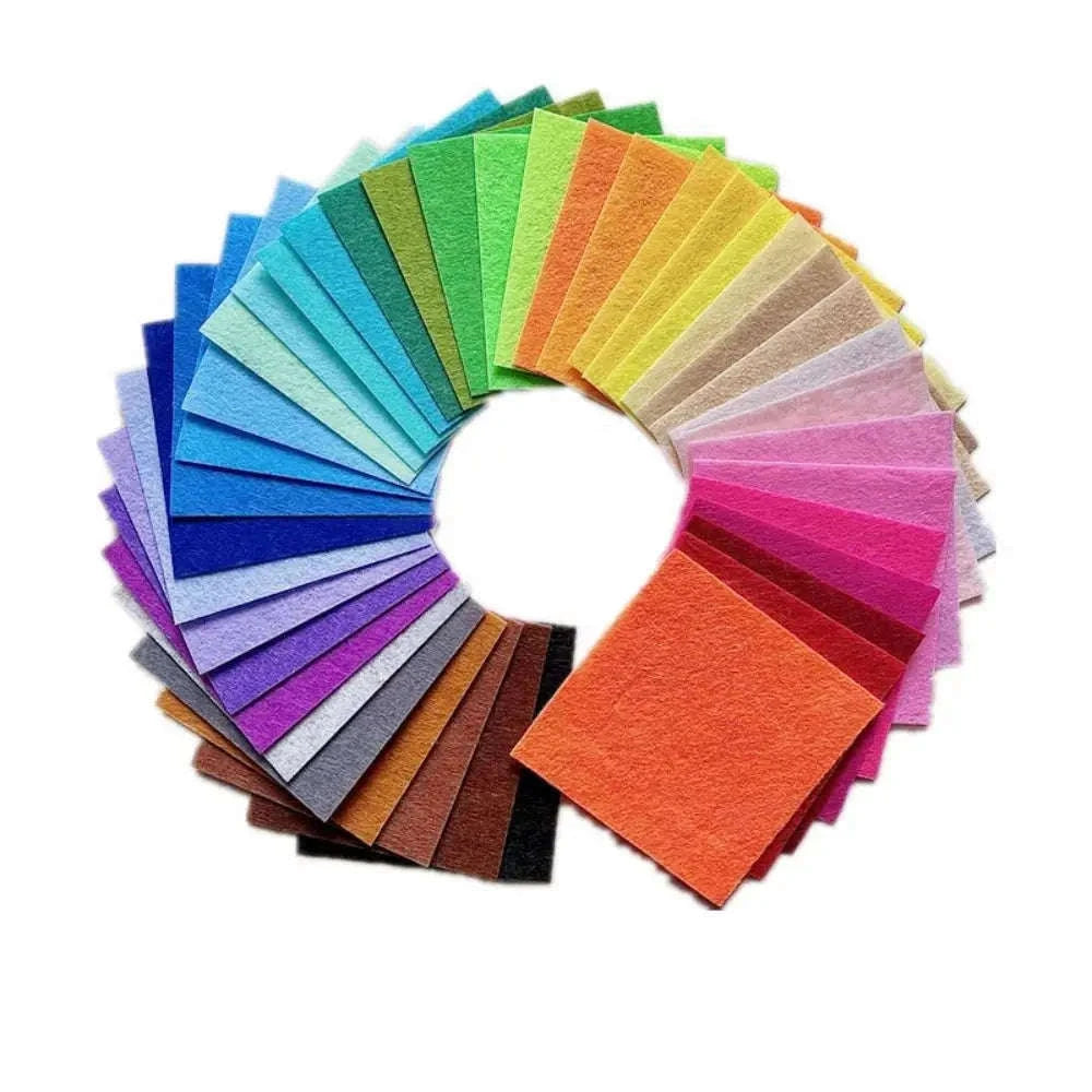 40-Color Soft Felt Fabric Sheets for DIY Crafting-15x15cm 40pcs / China Mainland