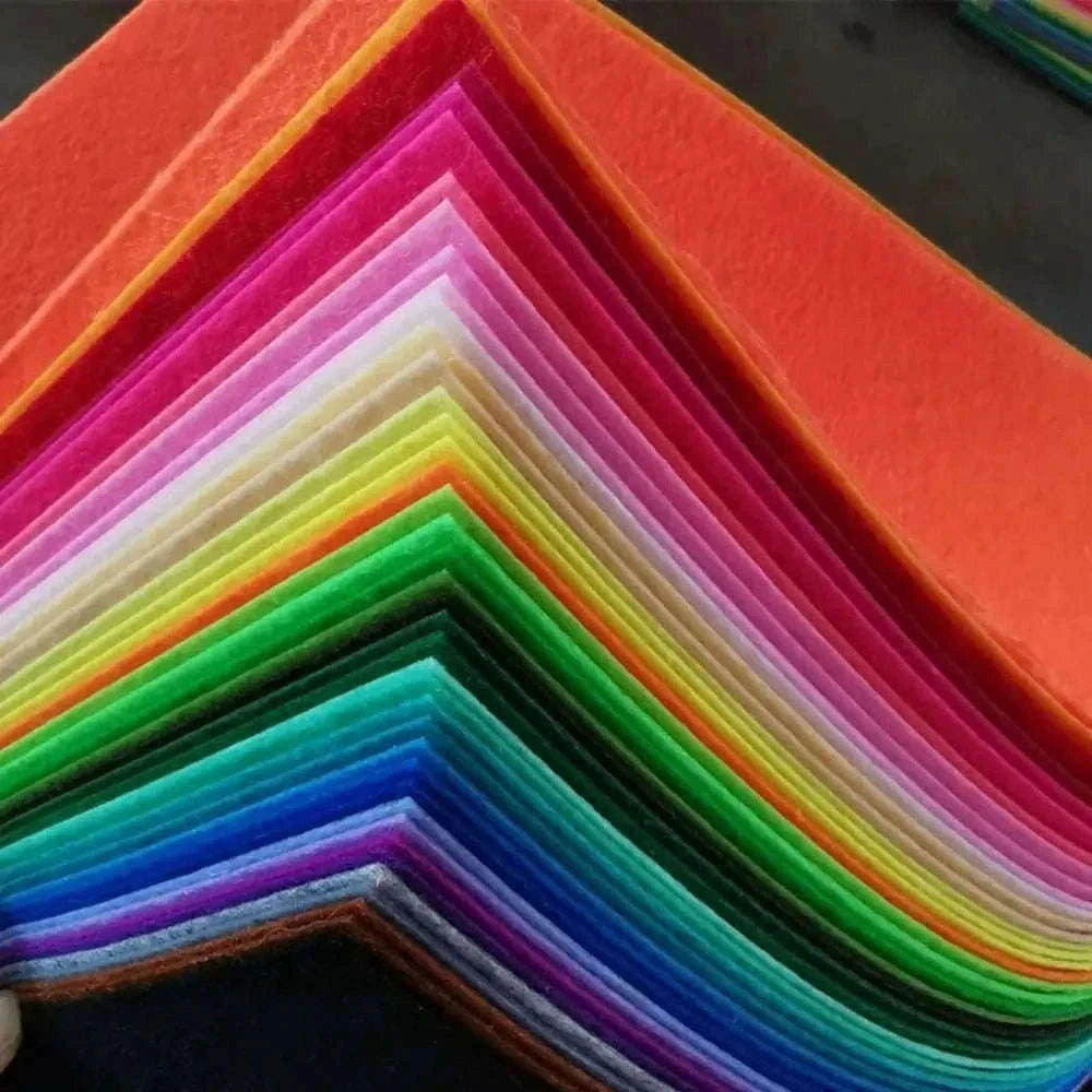 40-Color Soft Felt Fabric Sheets for DIY Crafting-15x15cm 40pcs / China Mainland