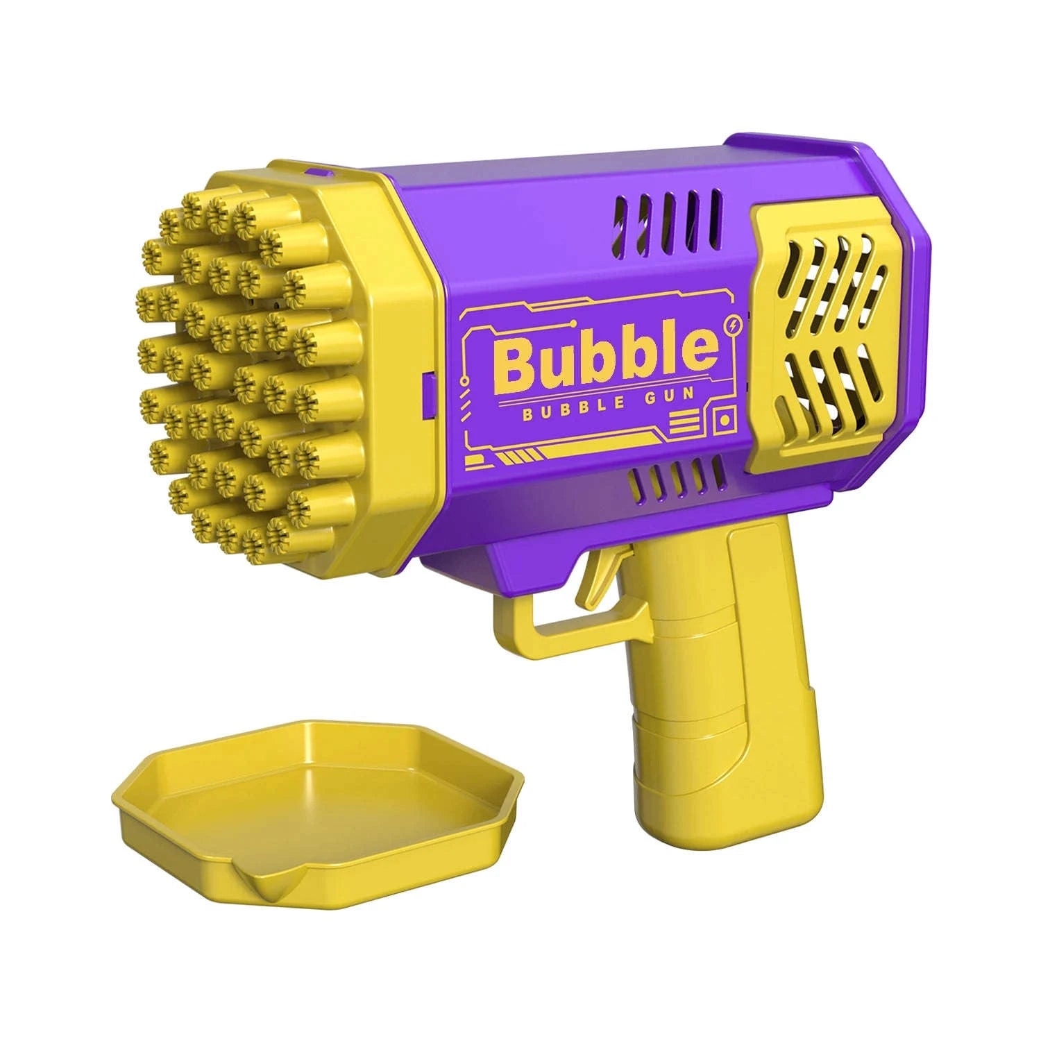40‑Hole Fully Automatic Bubble Machine with Lights-PURPLE