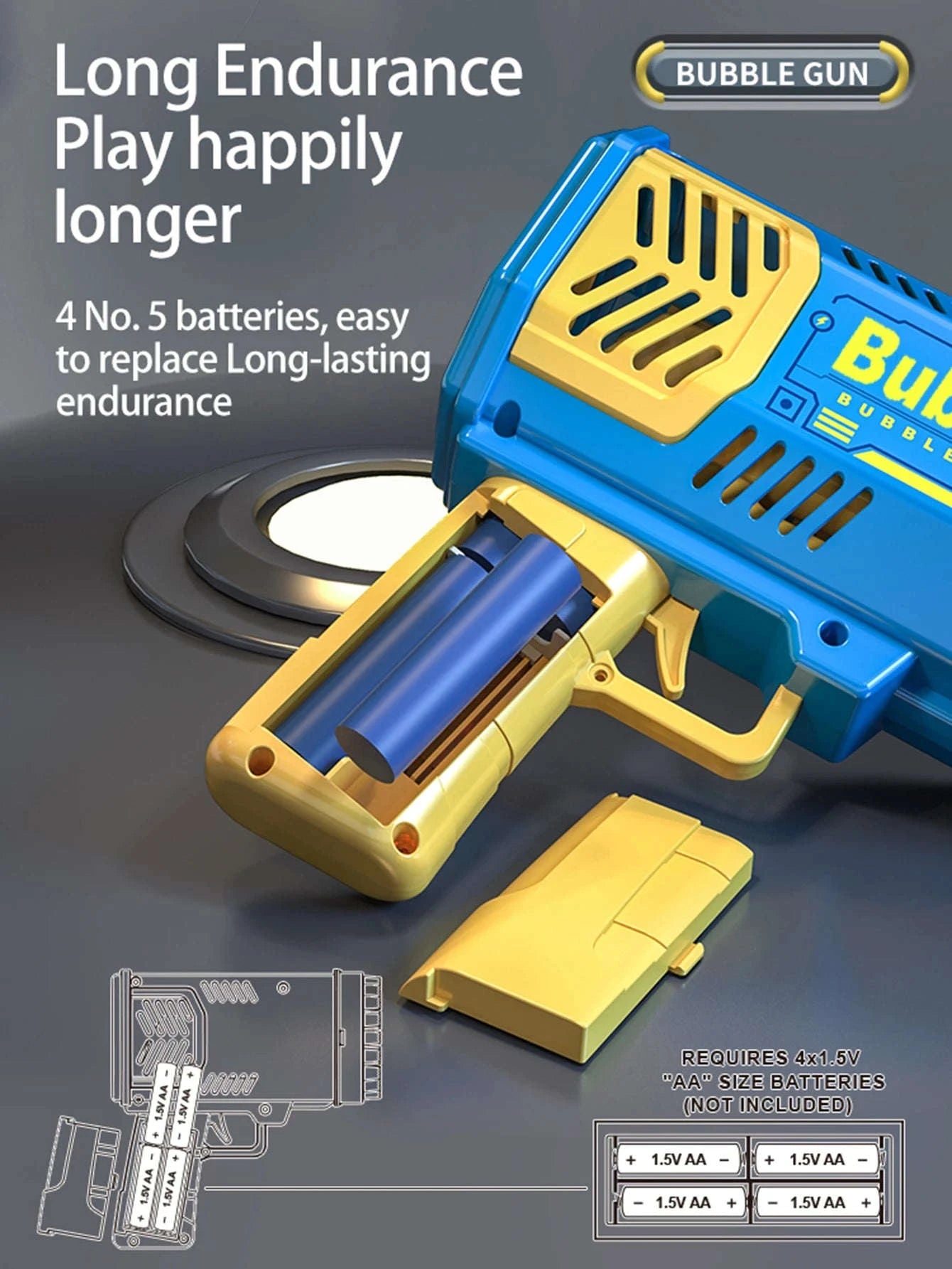 40‑Hole Fully Automatic Bubble Machine with Lights-PURPLE