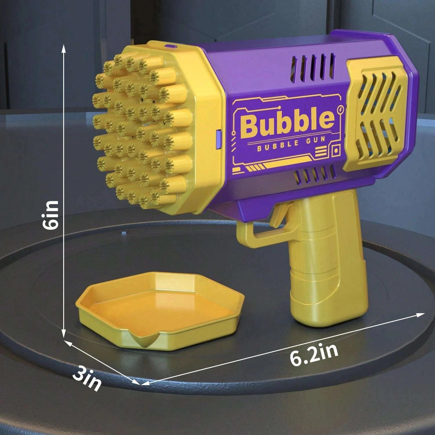 40‑Hole Fully Automatic Bubble Machine with Lights-PURPLE