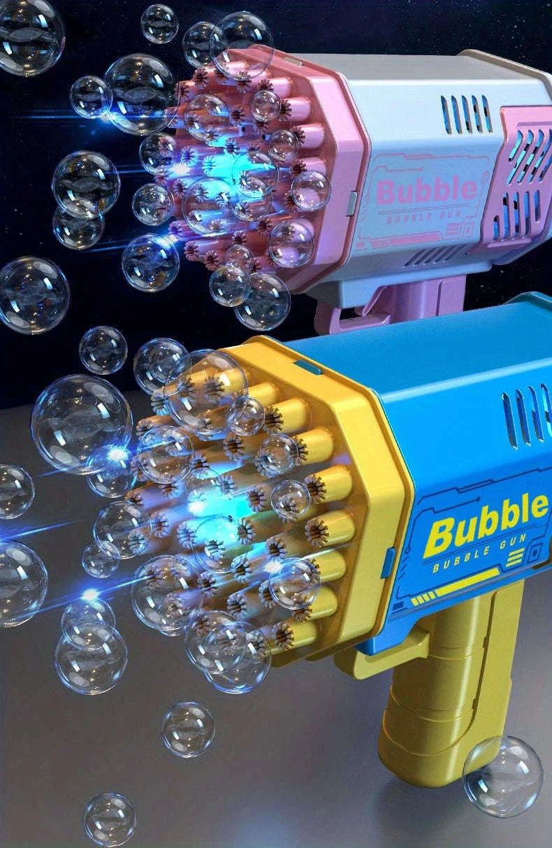 40‑Hole Fully Automatic Bubble Machine with Lights-PURPLE