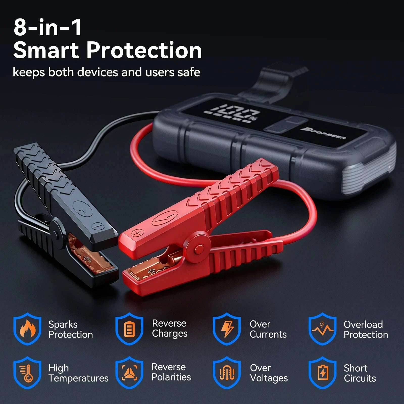 4000A 12V Jump Starter with LCD Display and Dual USB-PD-J06 / Poland