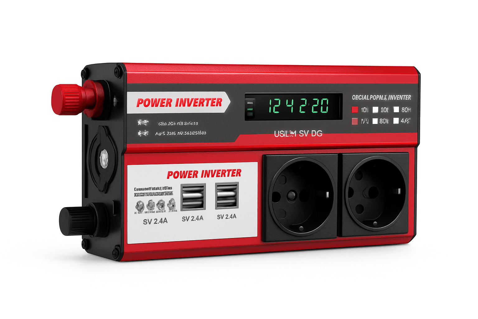 4000W/3000W Power Inverter with USB Charging and LED Display-4000W / france