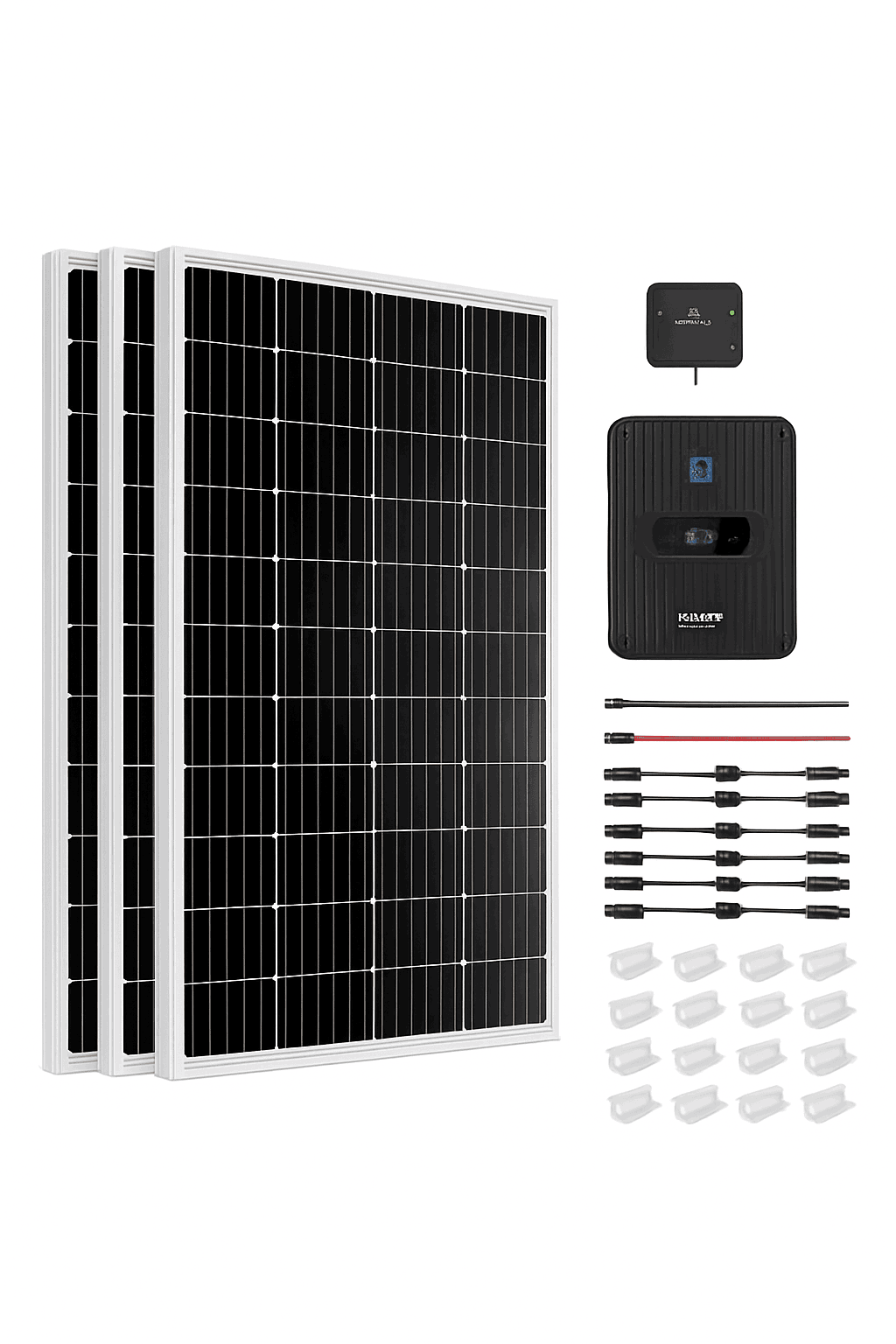 400W 12V Solar Panel Kit for Off-Grid Home, RV & Boat-black / United States