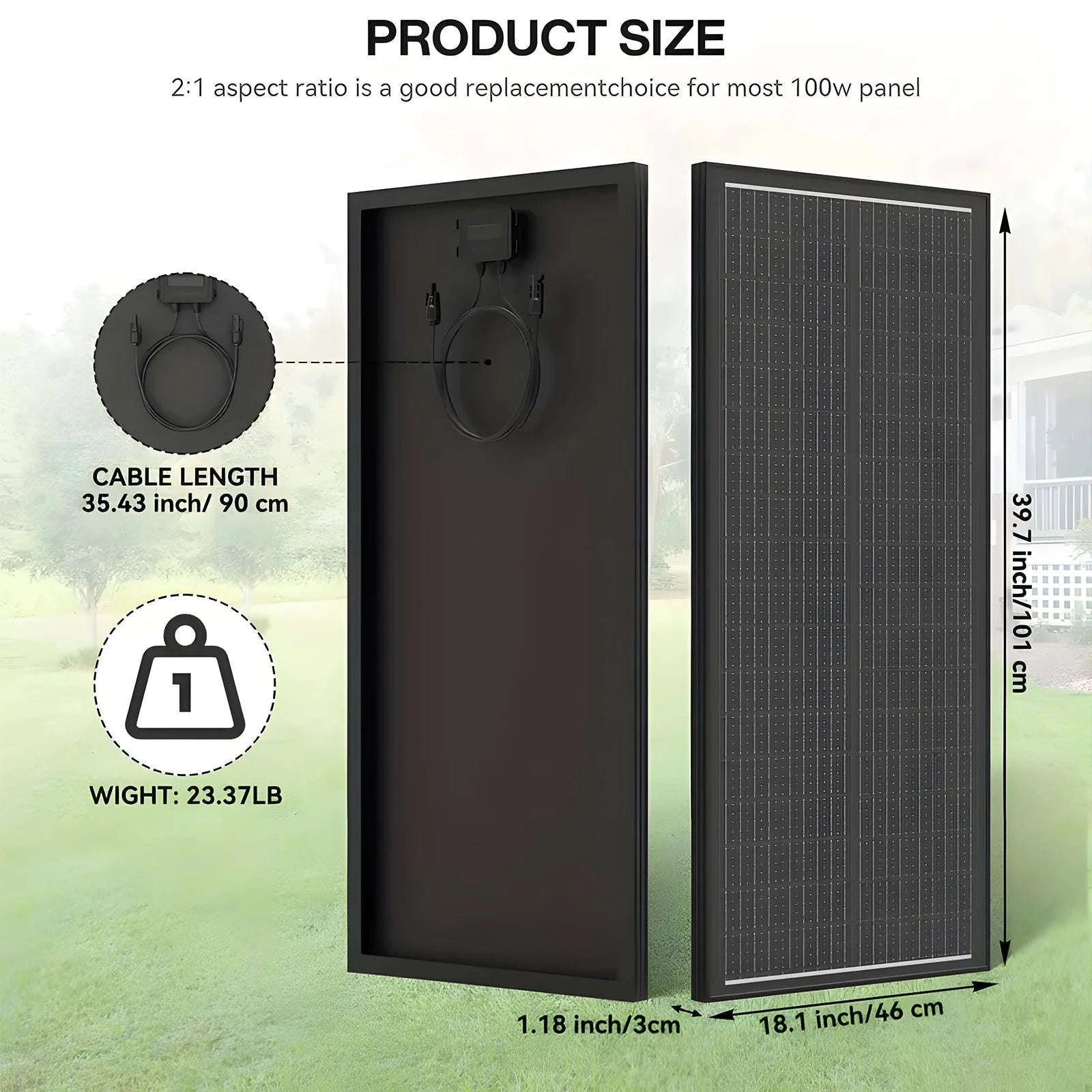 400W 200W 100W N-Type 18BB Monocrystalline Solar Panel-100W / United States
