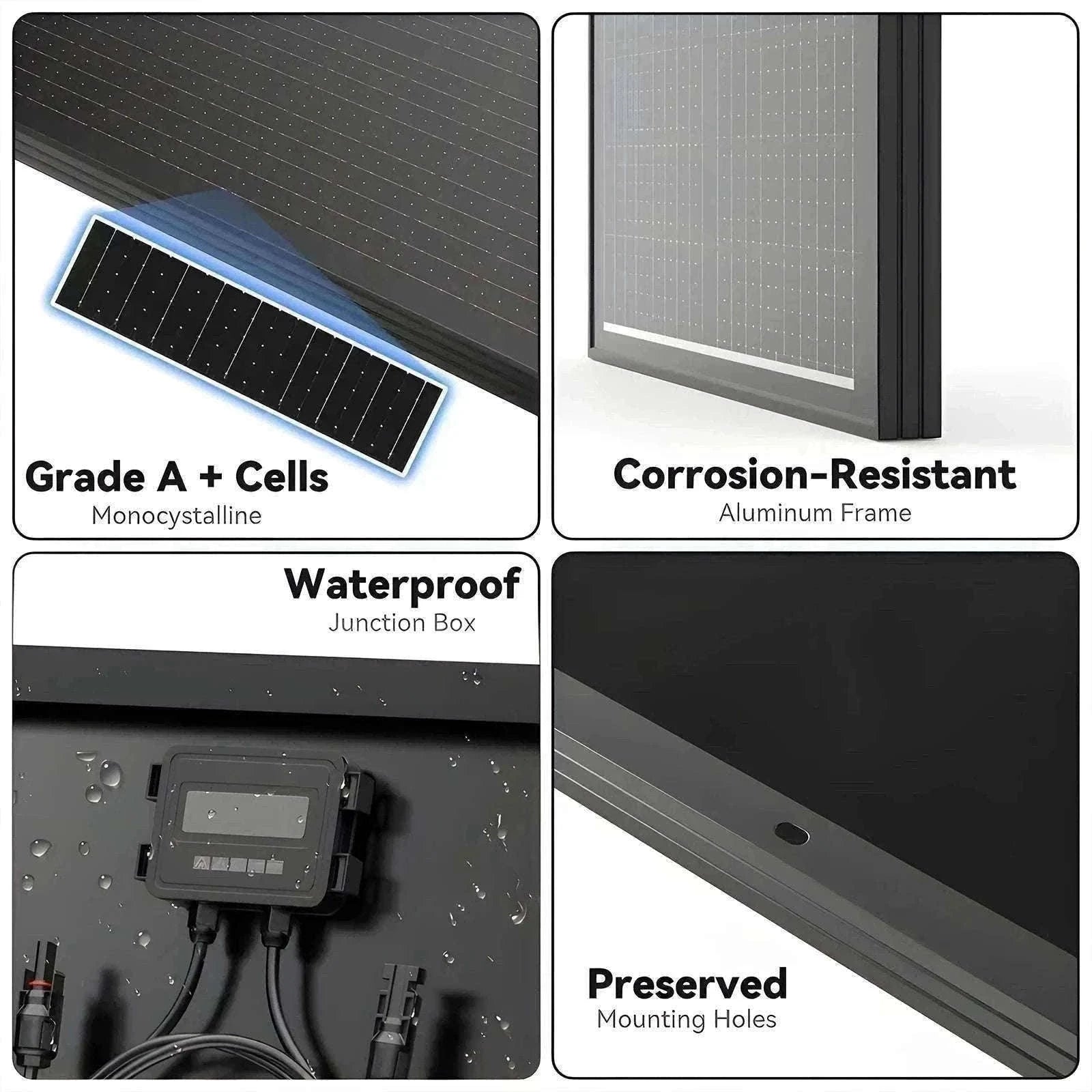 400W 200W 100W N-Type 18BB Monocrystalline Solar Panel-100W / United States