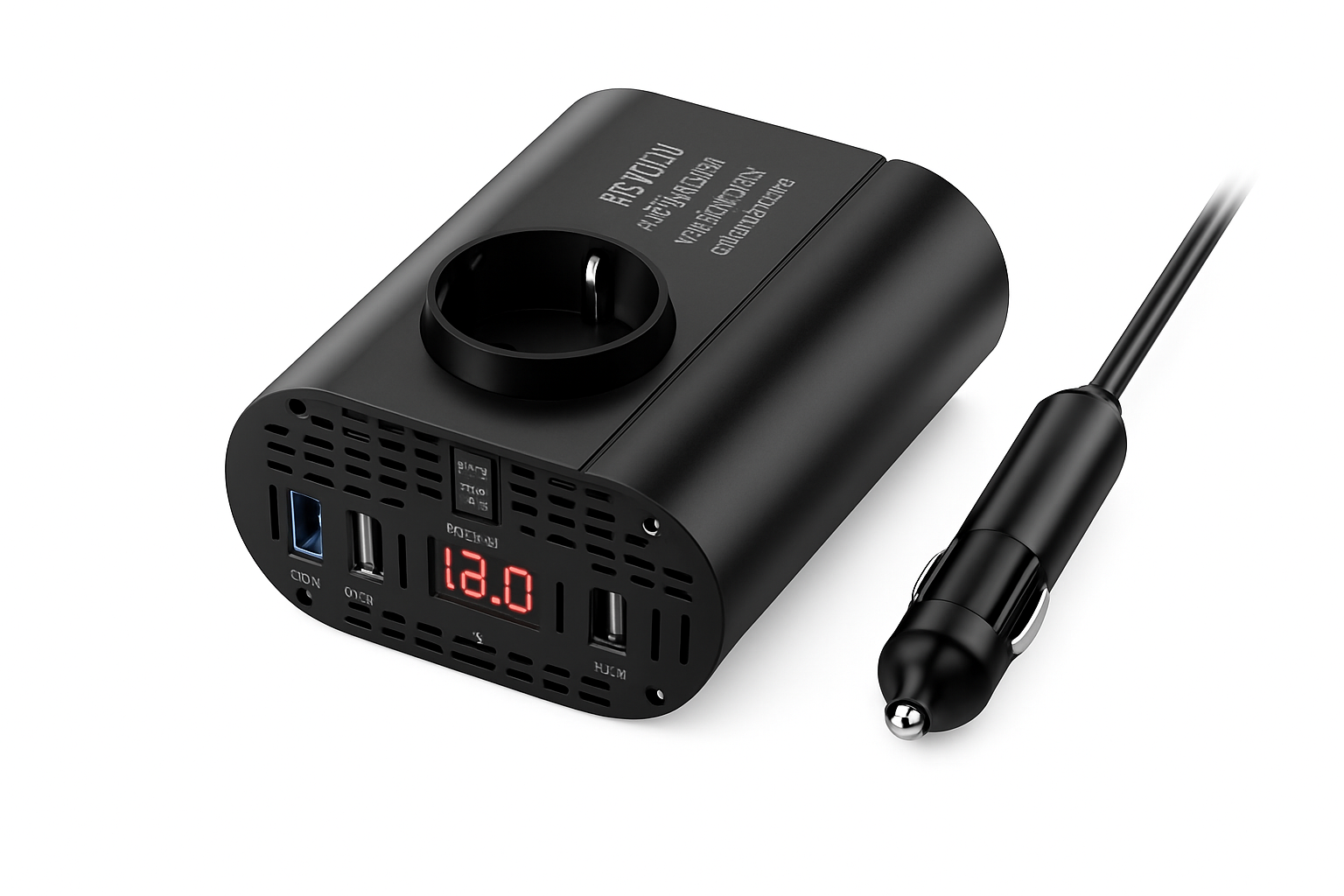 Inversor de carro 400W/500W/1500W, conversor DC 12V para AC 220V, 3 USB 2.0 e 1 USB QC3.0, tomada padrão europeu