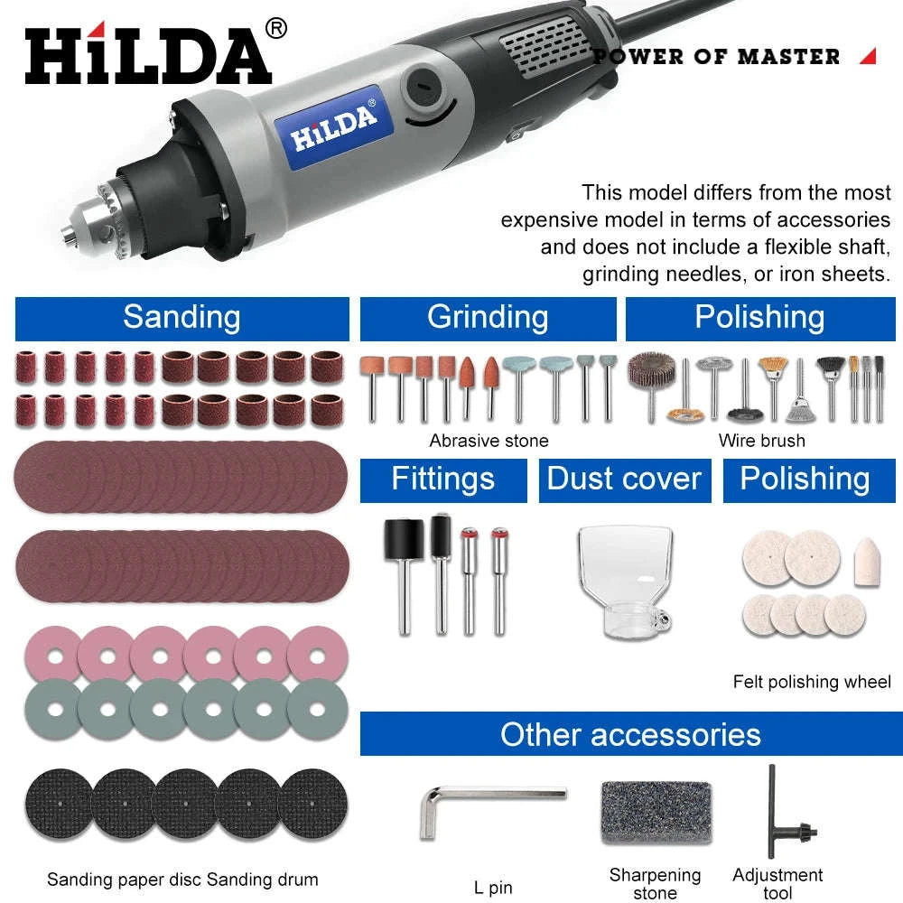 400W Rotary Tool with 6-Speed Variable Control-HH037 / United States