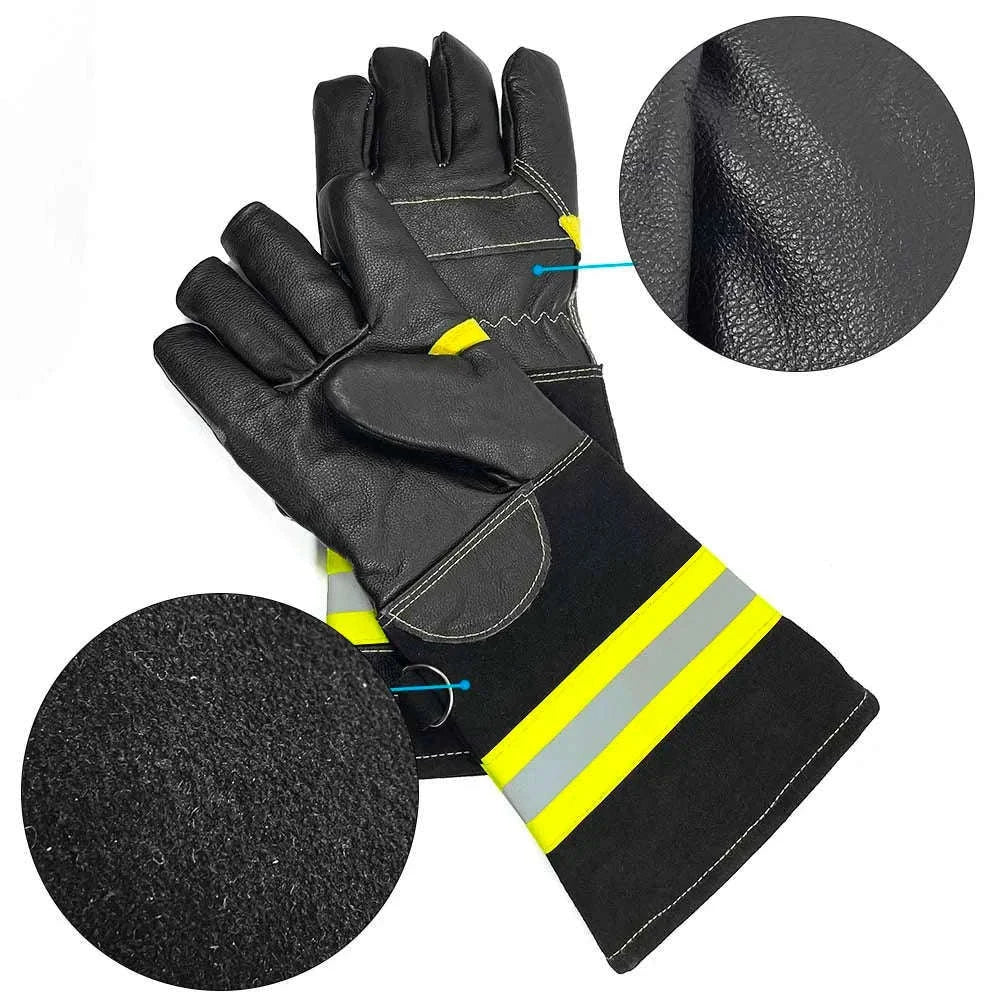 40cm Forest Fire Fighting Gloves with Reflective Strips-Default Title
