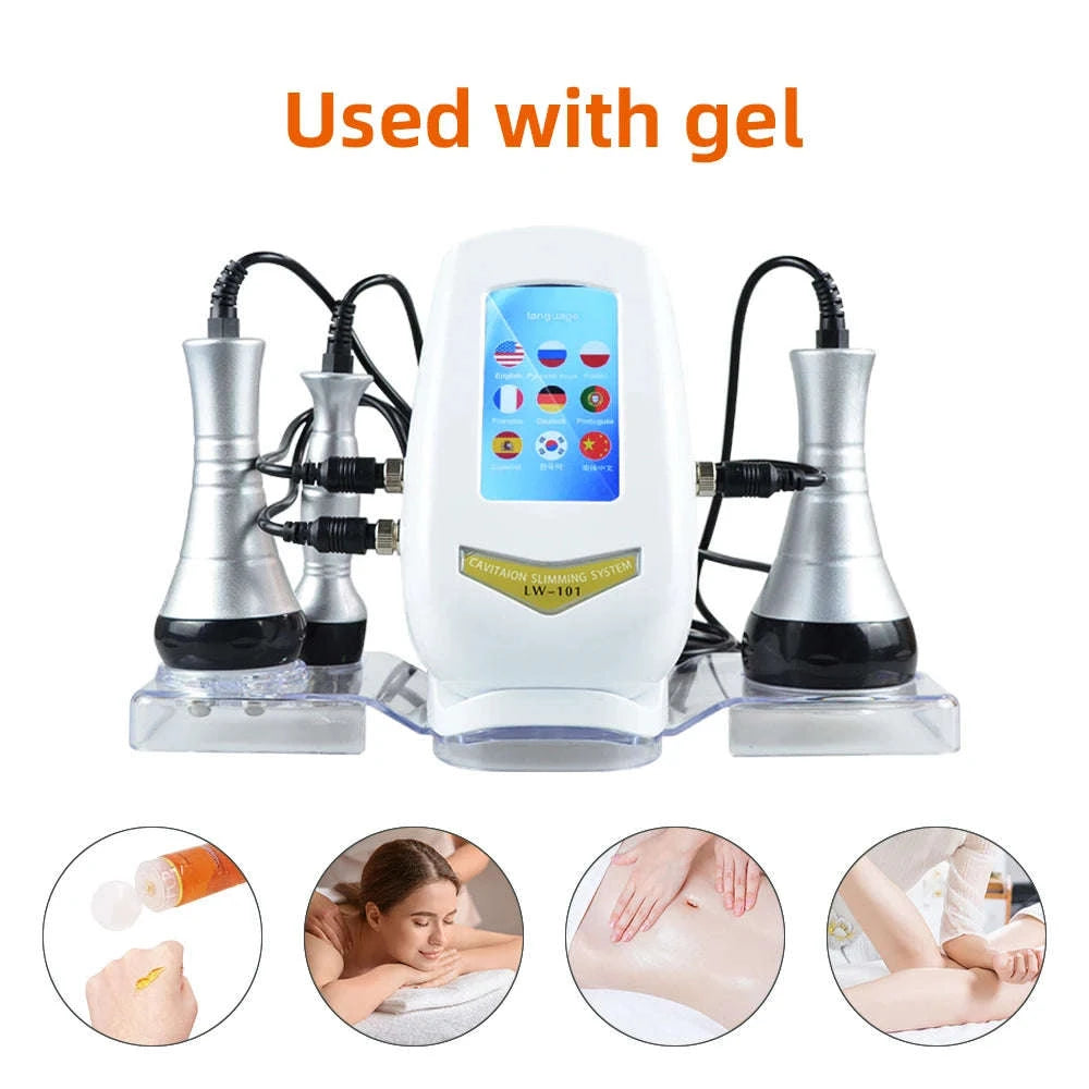 40K Cavitation Body Slimming and Skin Tightening Device-3-in-1 US plug / United States