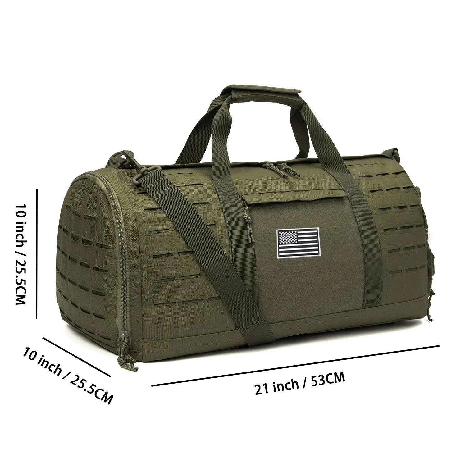40L Tactical Travel Duffel Bag-Black Camo / United Kingdom