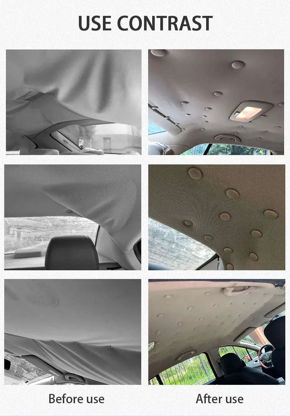 40pcs Car Interior Roof Buckles Headliner Ceiling Cloth Fixing Rivets-Plaid Gray 40pcs