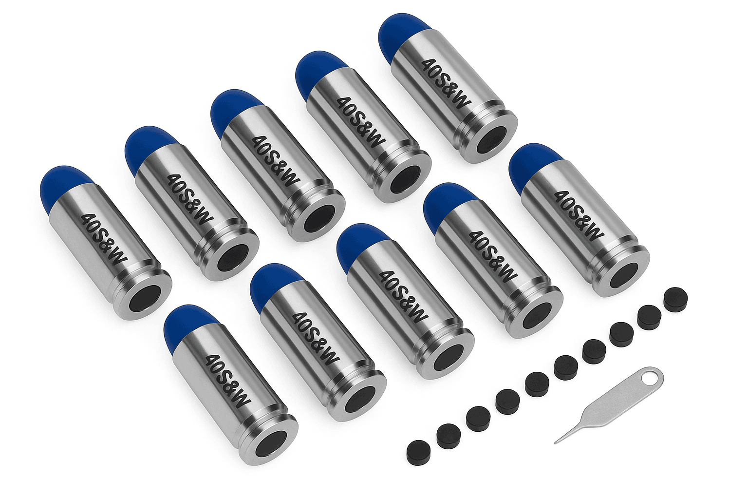 40S&W Dummy Round Practice Training Bullets 10pcs-Blue 10pcs / United States