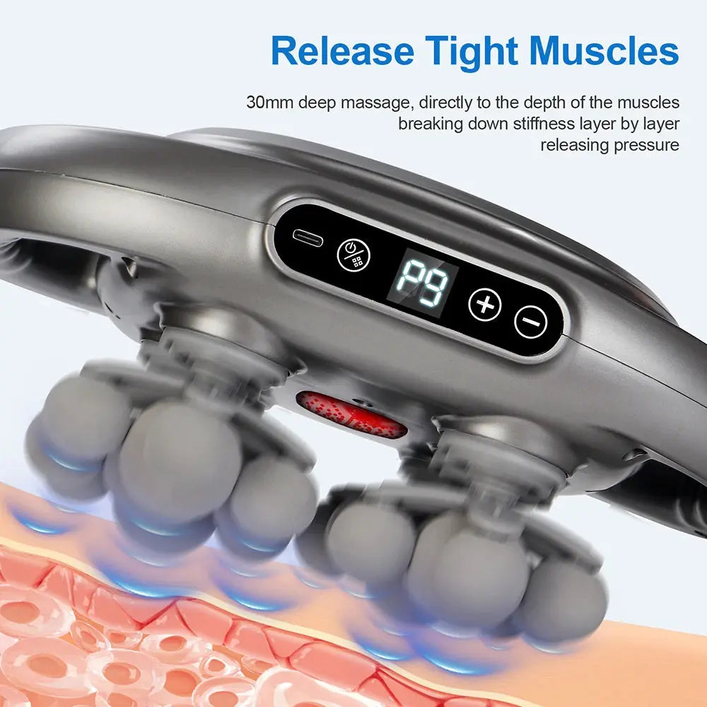 42-Heads Fascia Gun High-Frequency Vibration Body Massage Gun Back and Waist Massager Neck Shoulder Massager Muscle masajeador