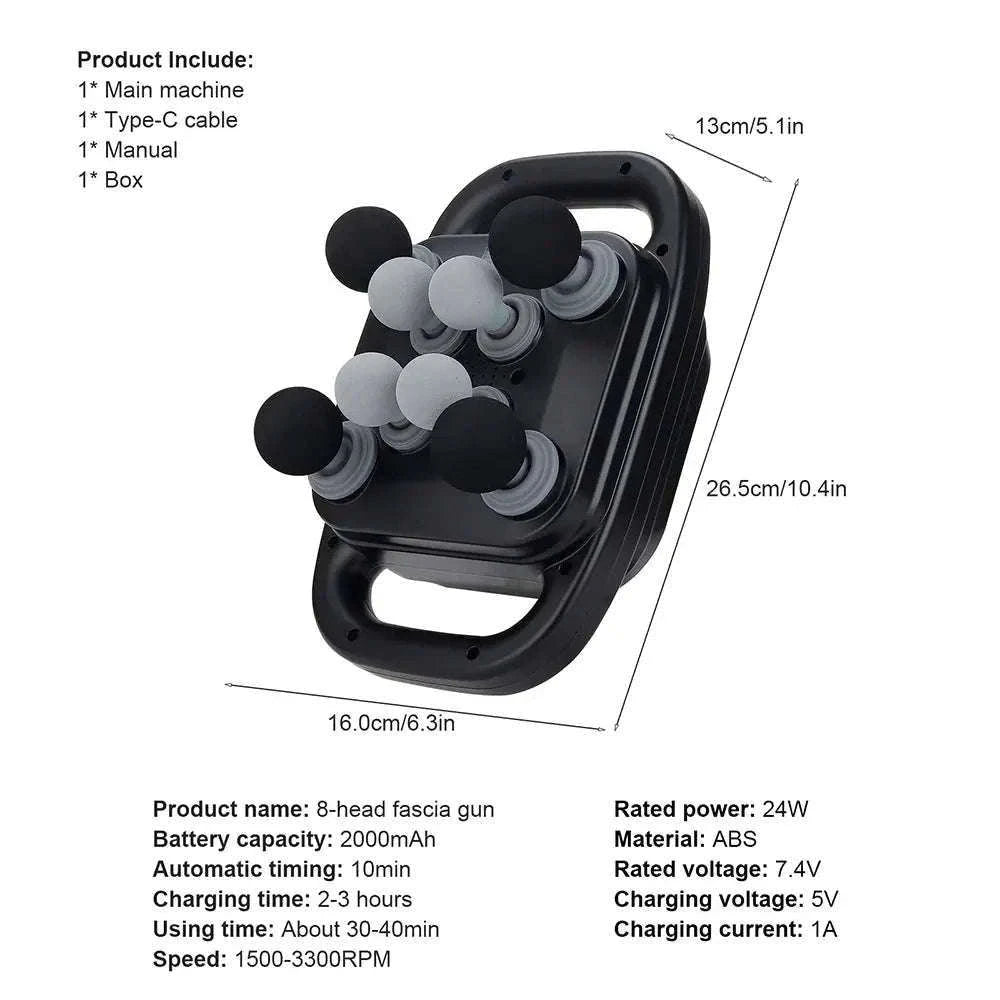 42-Head Fascia Gun High-Frequency Massage Gun-32 head