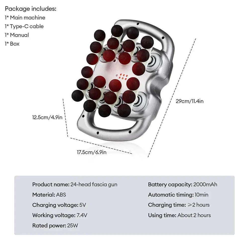 42‑Heads Fascia Gun High‑Frequency Massage Gun-32 head