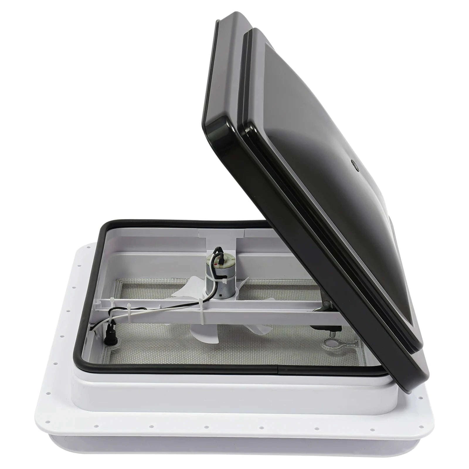 42x42cm RV Roof Vent Skylight with Insect Screen-Black and White / Germany