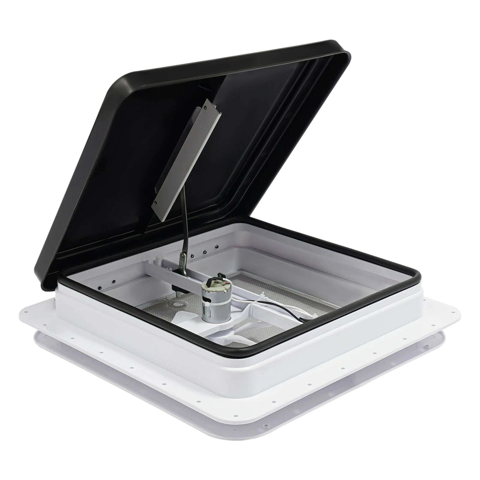 42x42cm RV Roof Vent Skylight with Insect Screen-Black and White / Germany