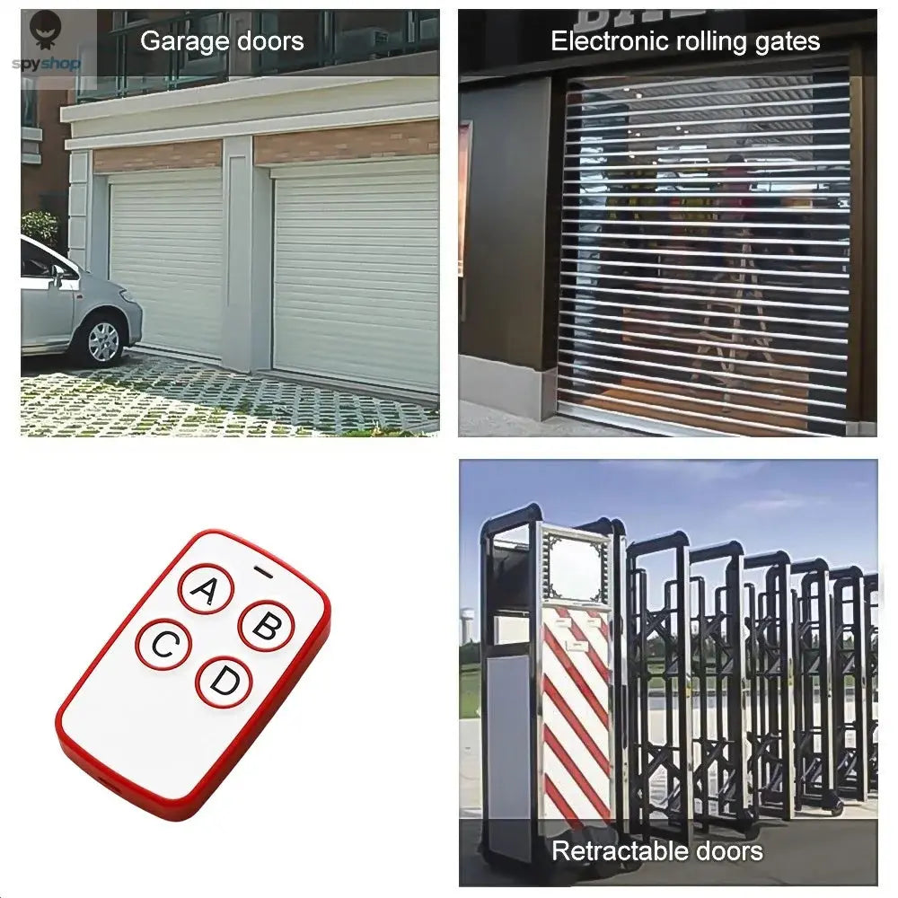 433MHz Auto Copy Remote Control Electric Garage Door Opener Remote Controller Duplicator Clone Cloning Code 4 Keys Transmitter Spy-shop.com