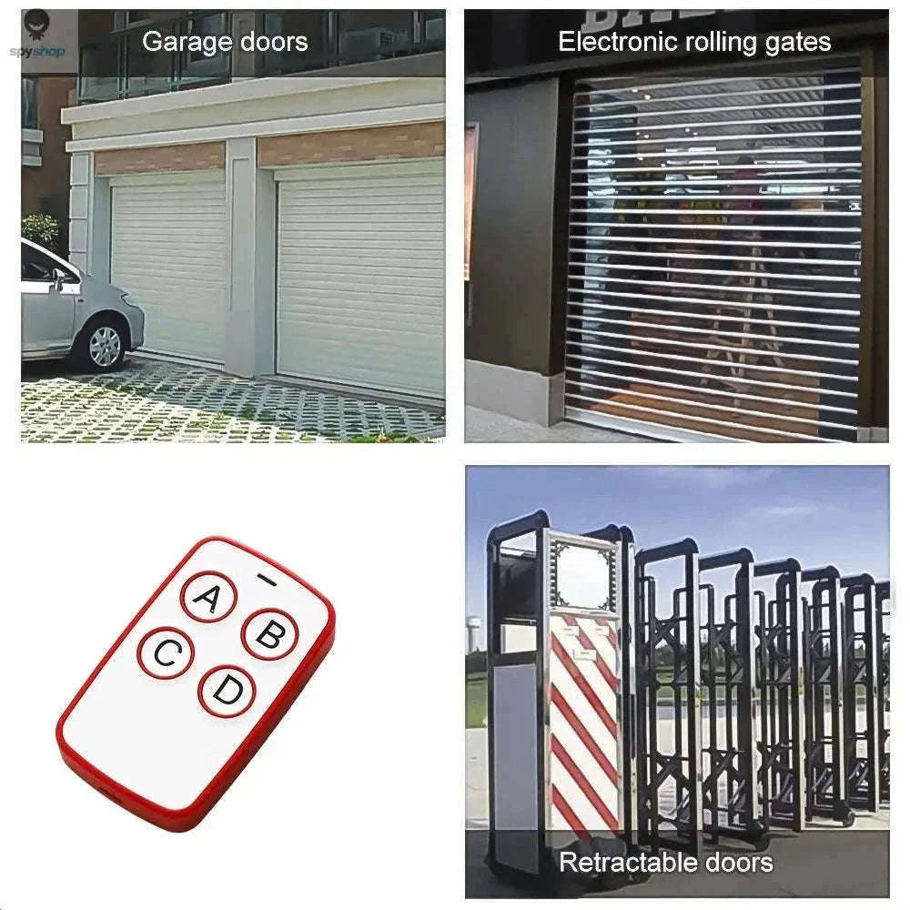 433MHz Garage Door Remote Duplicator 4-Button Keychain Control-RED