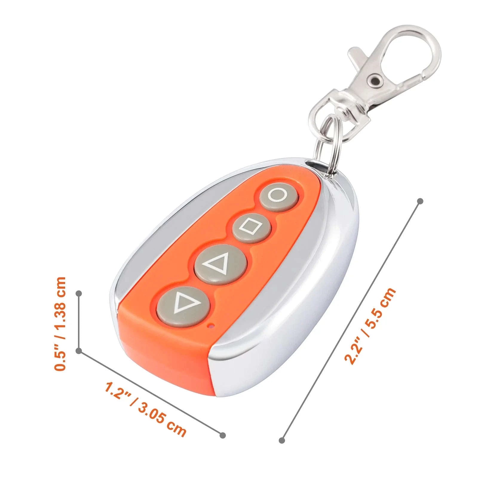 433MHz Sliding Gate Remote with 4 Buttons & 131ft Range-Orange / United States