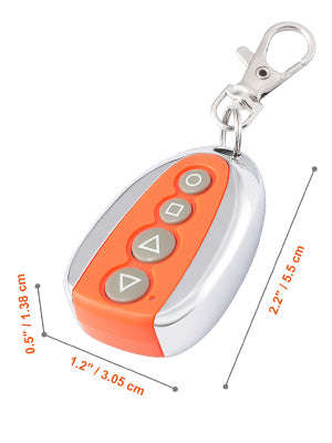 433MHz Sliding Gate Remote with 4 Buttons & 131ft Range-Orange / United States