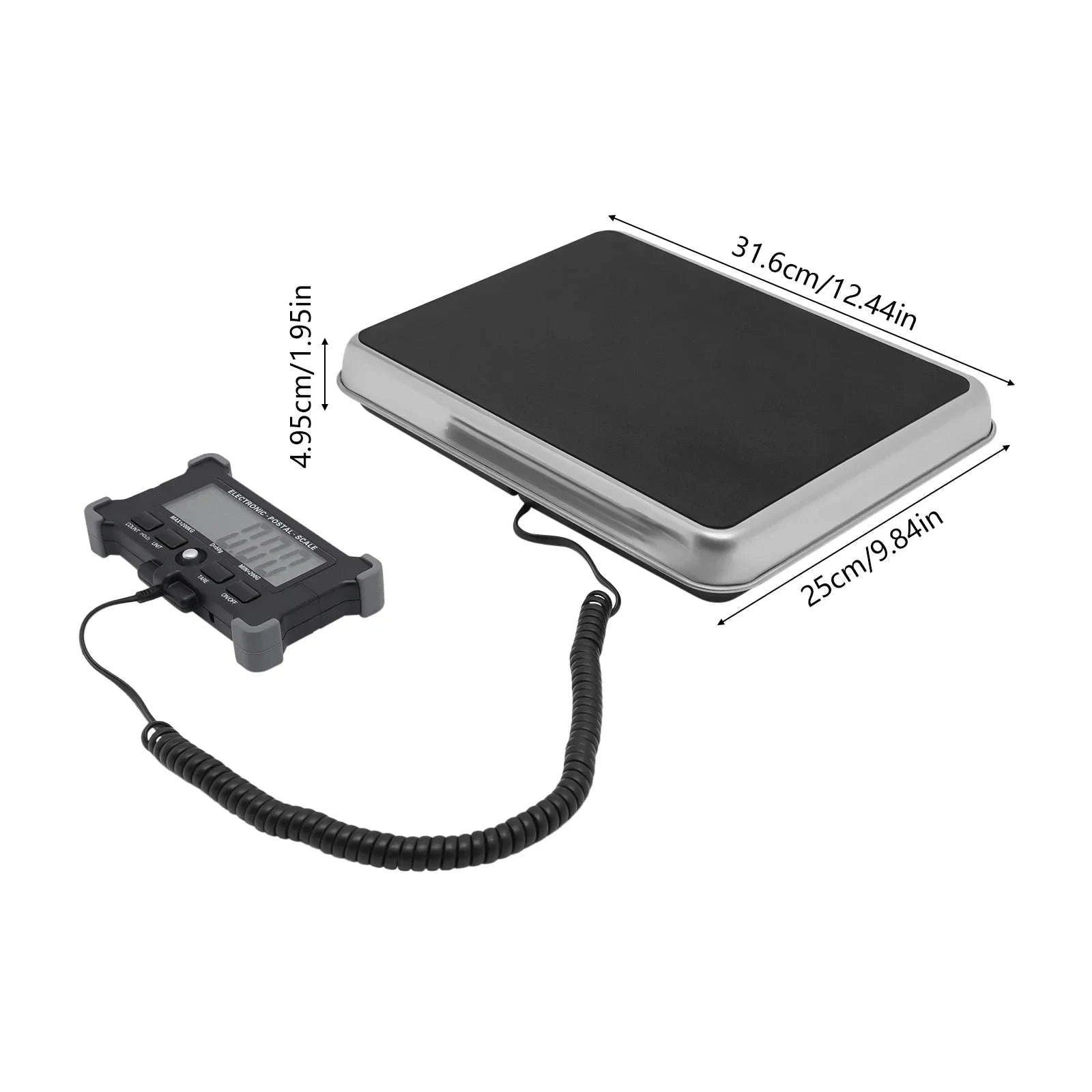 440 lb Heavy Duty Postal Package Scale with LCD Display-United States / black